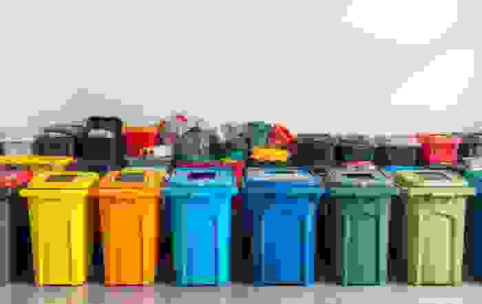 bin colours and signs
