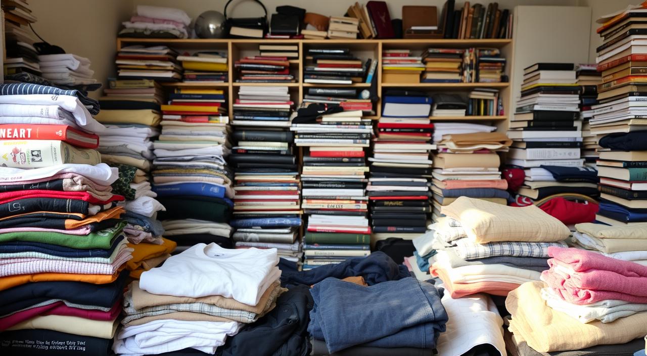 category based decluttering clothes books items