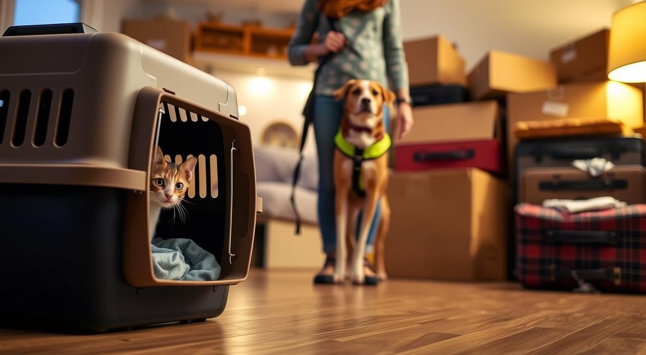 safe pet travel on moving day