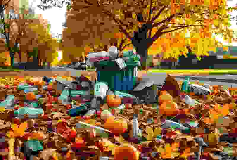 autumn household waste autumn household waste